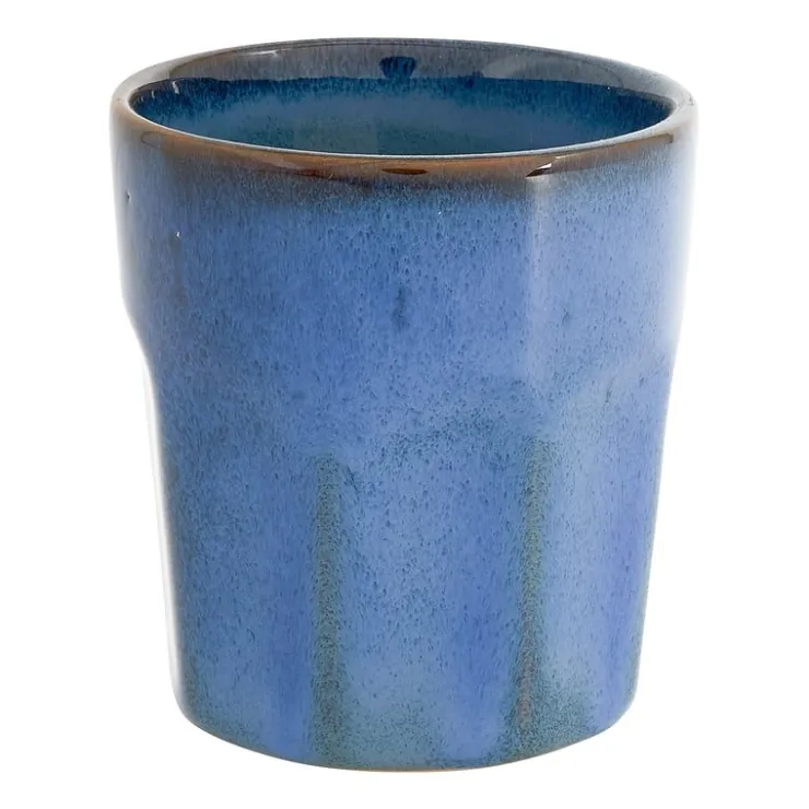 Xenos Mok facet - donkerblauw - 150 ml- Mokken