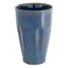 Xenos Mok facet - donkerblauw - 360 ml- Mokken