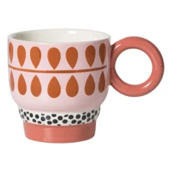 Xenos Mok jolie - roze - 430 ml- Mokken|Kerstservies