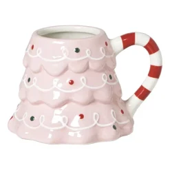 Xenos Mok kerstboom - roze- Kerstcadeaus|Kerstmokken