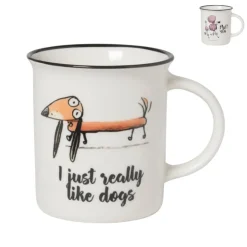 Xenos Mok met hond - wit - 300 ml - diverse varianten- Mokken