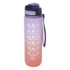 Xenos Motivatie waterfles - paars/roze - 1 liter- Drinkflessen|Kerstcadeaus