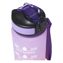 Xenos Motivatie waterfles - paars/roze - 1 liter- Drinkflessen|Kerstcadeaus