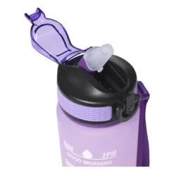 Xenos Motivatie waterfles - paars/roze - 1 liter- Drinkflessen|Kerstcadeaus