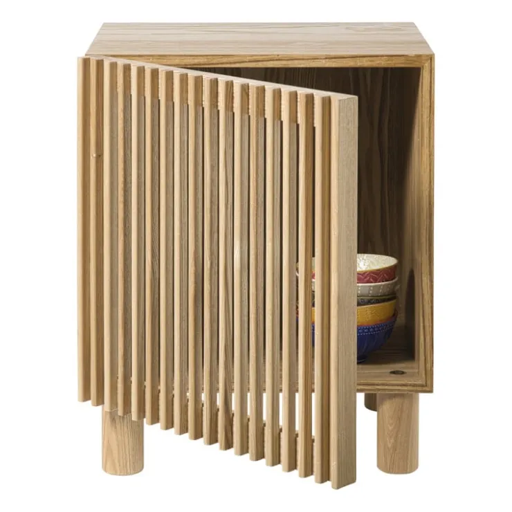 Xenos Nachtkastje Japandi - bruin - 50x40x33 cm- Nachtkastjes