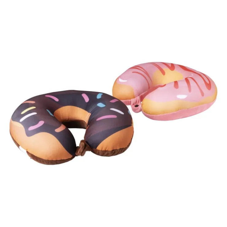 Xenos Nekkussen donut - roze- Reiskussens