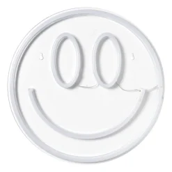 Xenos Neon LED lamp smiley - geel - ø33x2 cm- Kerstcadeaus|Led Lampen
