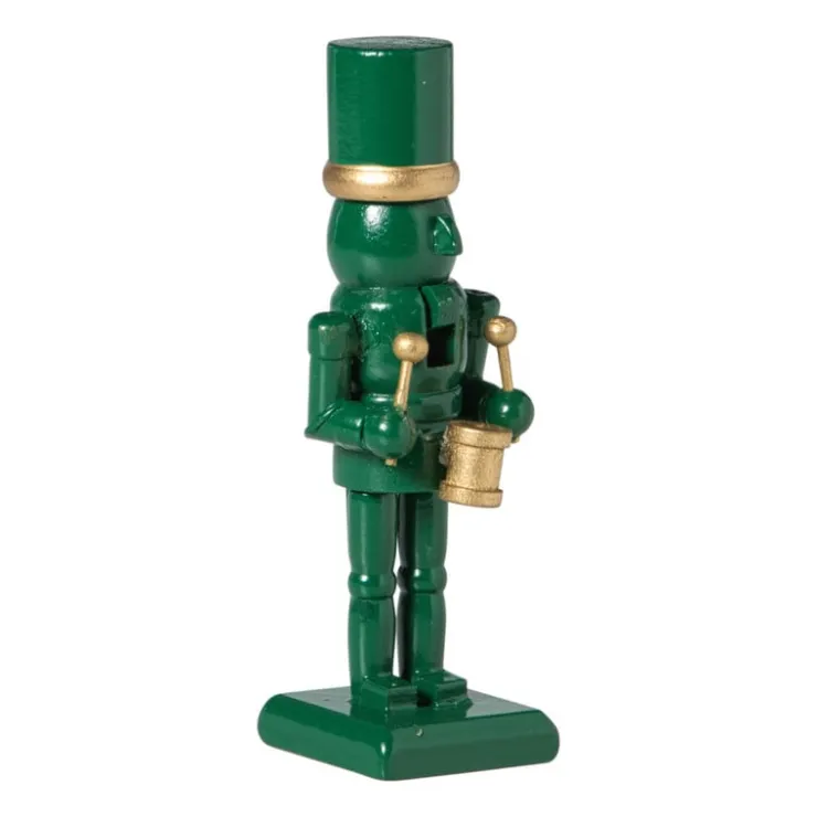 Xenos Notenkraker beeldje - groen - 12.5 cm- Kerstcadeaus|Kerstfiguren