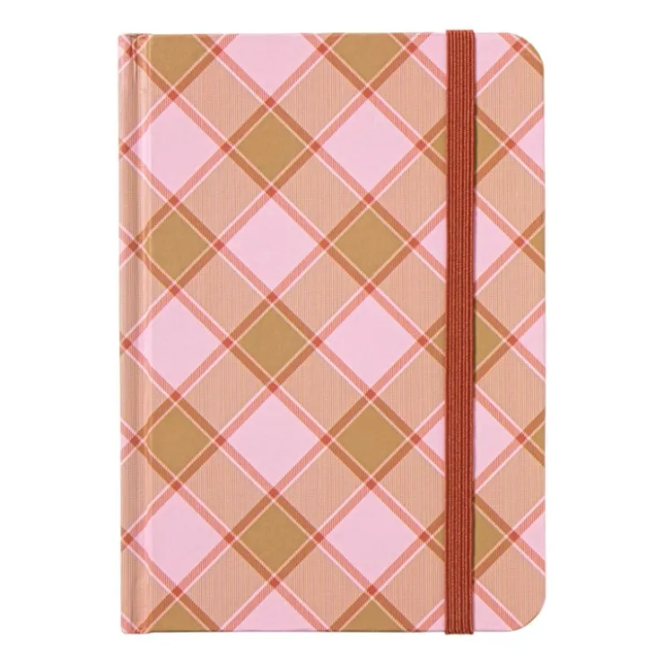 Xenos Notitieboekje - roze - 10.5x14.8 cm- Kerstcadeaus