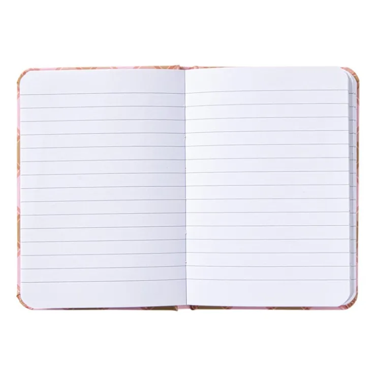 Xenos Notitieboekje - roze - 10.5x14.8 cm- Kerstcadeaus