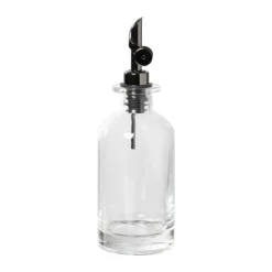 Xenos Olie- en azijnfles rond - glas - ø7x21.5 cm- Voorraadpotten