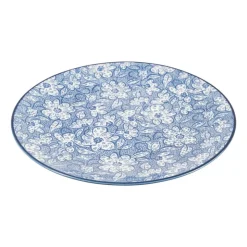 Xenos Ontbijtbord blue print - botanic - ⌀21 cm- Borden