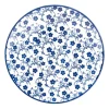 Xenos Ontbijtbord blue print - flowers - ⌀21 cm- Borden