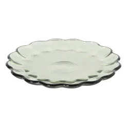 Xenos Ontbijtbord clover - groen - ø2.5x22 cm- Borden|Kerstservies
