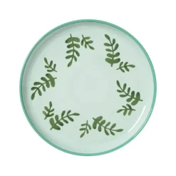 Xenos Ontbijtbord jolie - groen - ø21x2.1 cm- Borden|Kerstservies