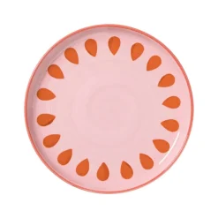 Xenos Ontbijtbord jolie - roze - ø21x2.1 cm- Borden|Kerstservies