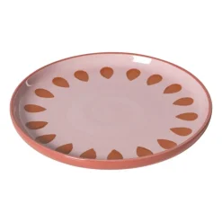 Xenos Ontbijtbord jolie - roze - ø21x2.1 cm- Borden|Kerstservies