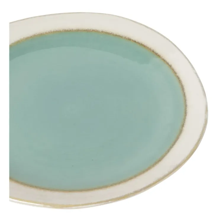 Xenos Ontbijtbord Roots - turquoise - ø22x2.5 cm- Borden