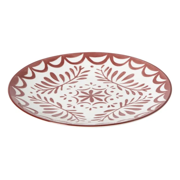 Xenos Ontbijtbord sterre - rood/wit - ø21.7x2.3 cm- Borden