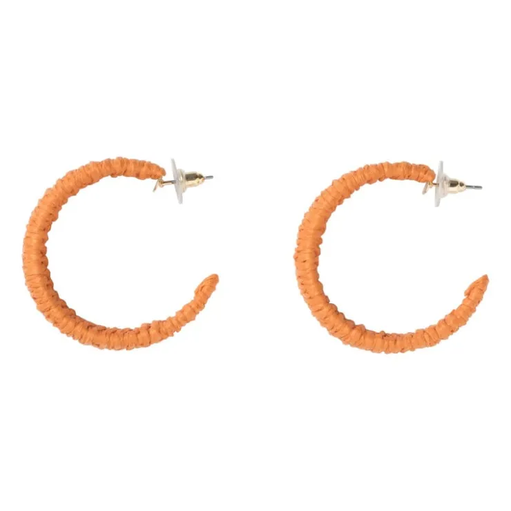 Xenos Oorbellen - oranje- Verkleedaccessoires