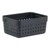 Xenos Opbergbak L - zwart - 15.8x11.8x7.3 cm- Opbergbakken