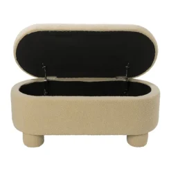 Xenos Opbergbank teddy dodo - beige - 43x100x42 cm- Bankjes