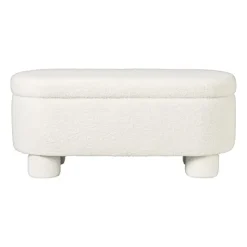Xenos Opbergbank teddy dodo - wit - 43x100x42 cm- Bankjes