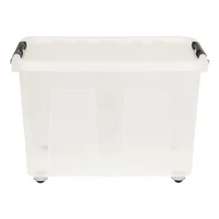 Xenos Opbergbox met wieltjes - 75 liter - 40x60x40 cm- Opbergboxen