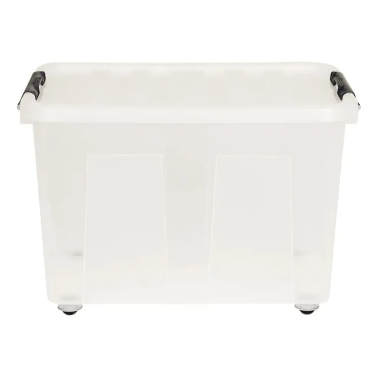 Xenos Opbergbox met wieltjes - 75 liter - 40x60x40 cm- Opbergboxen