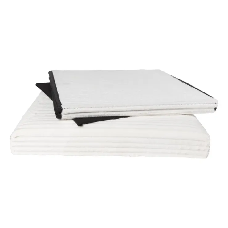 Xenos Opbergbox teddy rib vierkant - wit - 38x38x38 cm- Opbergboxen