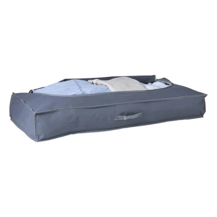 Xenos Opberghoes voor dekbed of kussens - grijs - 15x100x45 cm- Opbergbakken