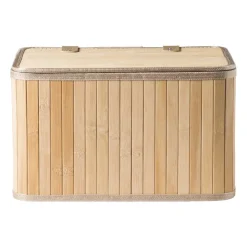 Xenos Opbergmand met deksel Oscar - 20x23x33 cm - naturel- Manden|Manden