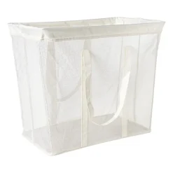 Xenos Opbergmand met handvatten - wit - 53x46x33 cm- Opbergbakken|Opbergboxen