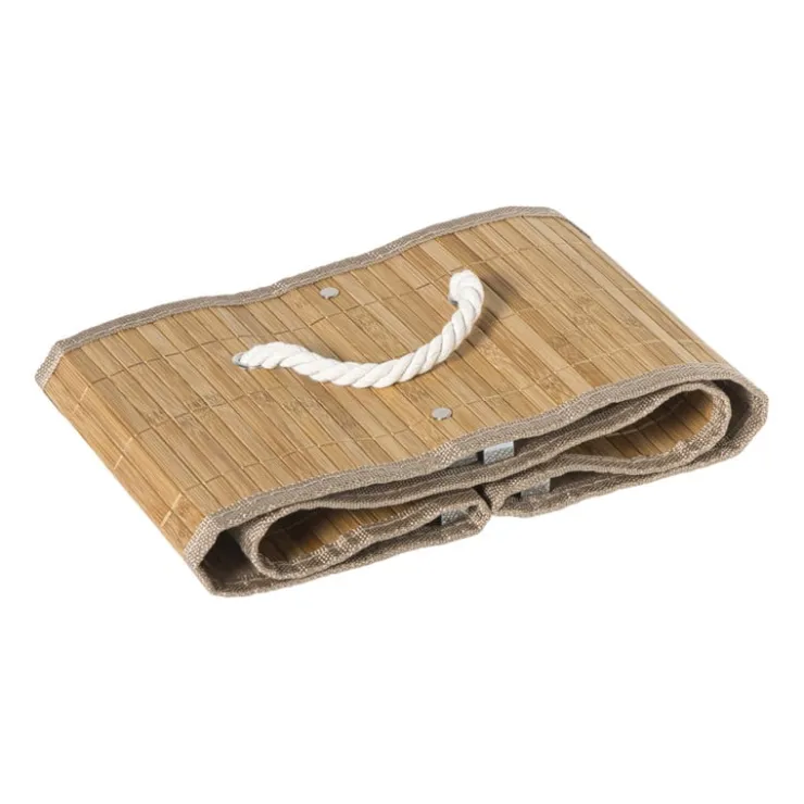 Xenos Opbergmand rechthoek laag - bamboe - 26x35x18 cm- Opbergboxen|Manden