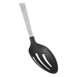 Xenos Opscheplepel met sleuf London - zilverkleurig - 32.5 cm- Keukengerei