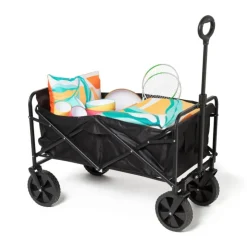 Xenos Opvouwbare bolderkar - zwart - 103x54x108 cm- Festivals