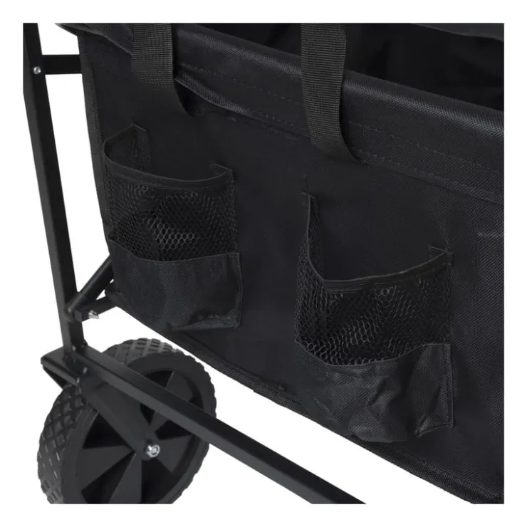 Xenos Opvouwbare bolderkar - zwart - 103x54x108 cm- Festivals