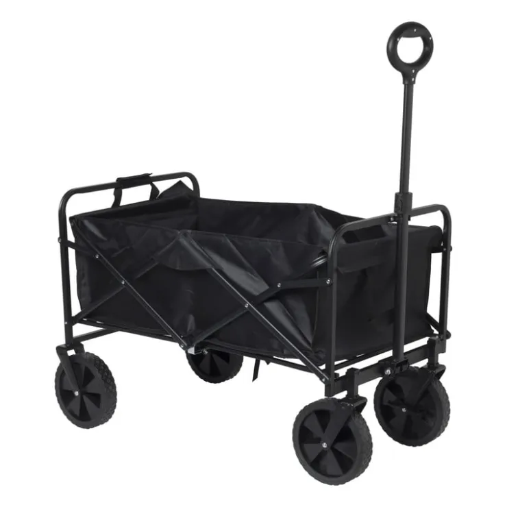 Xenos Opvouwbare bolderkar - zwart - 103x54x108 cm- Festivals