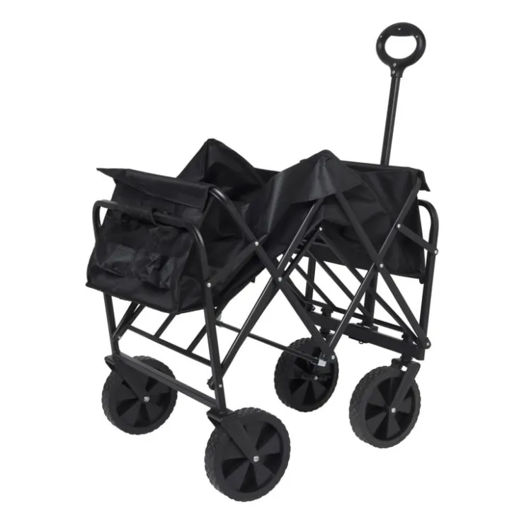 Xenos Opvouwbare bolderkar - zwart - 103x54x108 cm- Festivals