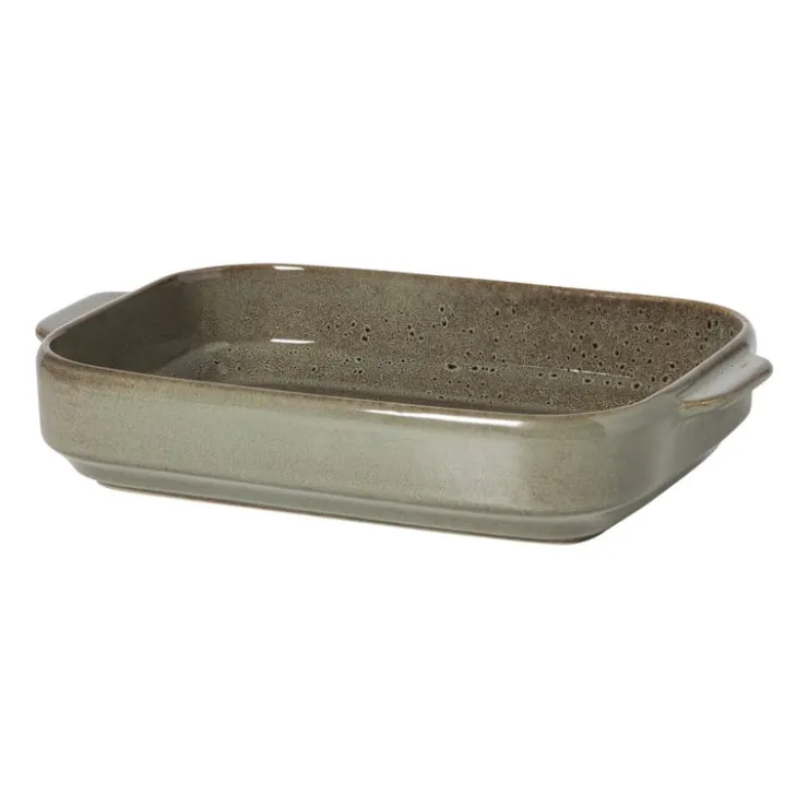 Xenos Ovenschaal Toscane L - groen - 6.5x33x21 cm- Ovenschalen|Kerstservies