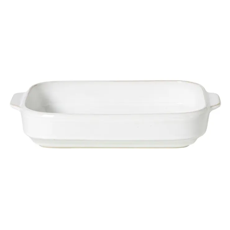 Xenos Ovenschaal Toscane L - wit - 6.5x33x21 cm- Ovenschalen