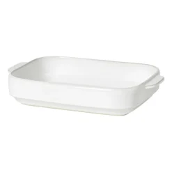 Xenos Ovenschaal Toscane L - wit - 6.5x33x21 cm- Ovenschalen