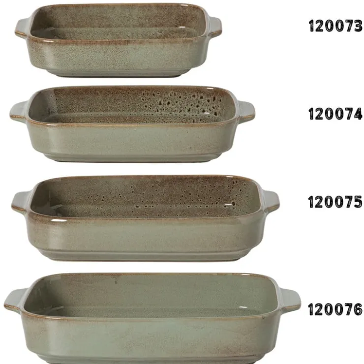 Xenos Ovenschaal Toscane S - groen - 5x22x15 cm- Ovenschalen