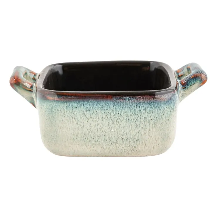 Xenos Ovenschaaltje met grepen s - diverse kleuren - 7x7x3 cm- Ovenschalen