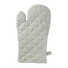 Xenos Ovenwant gestreept - groen/wit - 18x32 cm- Ovenwanten