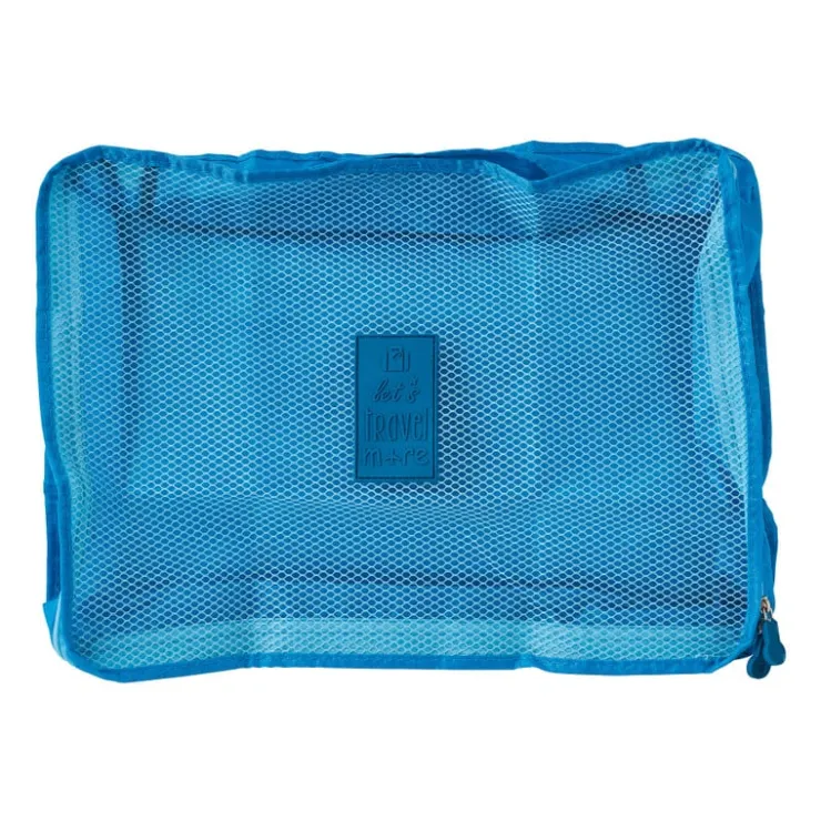 Xenos Packing cubes - blauw - set van 3- Koffer Organizers