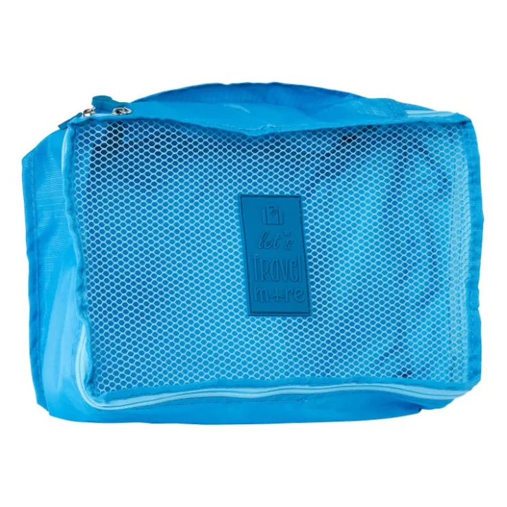 Xenos Packing cubes - blauw - set van 3- Koffer Organizers