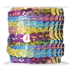 Xenos Pailettenband - multikleur - 5 meter- Knutselspullen