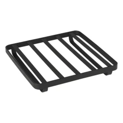 Xenos Pannenonderzetter metaal - zwart - 2.5x20x20 cm- Onderzetters