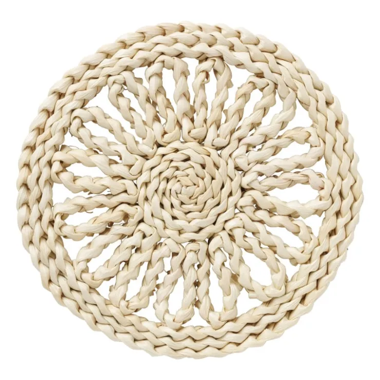 Xenos Panonderzetter bloem rond - mais - ø20 cm- Onderzetters